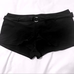 Plus Size 1X Black Belted Swim Short